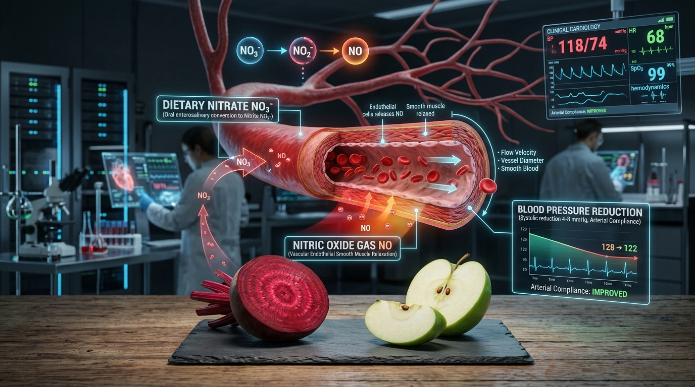 3D cardiovascular biomedical simulation of beetroot dietary nitrates and vascular hemodynamics